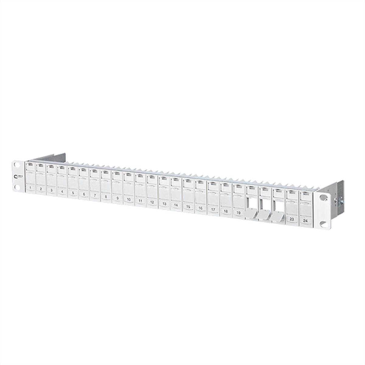 METZ CONNECT 19" Paneel 1HE Moduledrager leeg voor 24 modules (E-DAT of C6A)