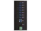 EXSYS EX-11247HMS 7 Port USB 3.2 Gen 1 HUB Din-Rail Kit und Wand VIA VL813 Chipset