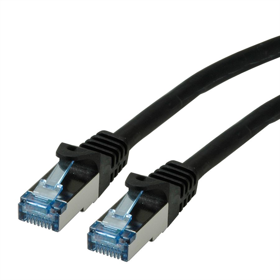 ROLINE Patchkabel Cat.6A S/FTP (PiMF), Component Level, LSOH, zwart, 0,3 m