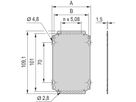 SCHROFF montageframe insteekmodule achterpaneel glad, 3 HE, 12 HE