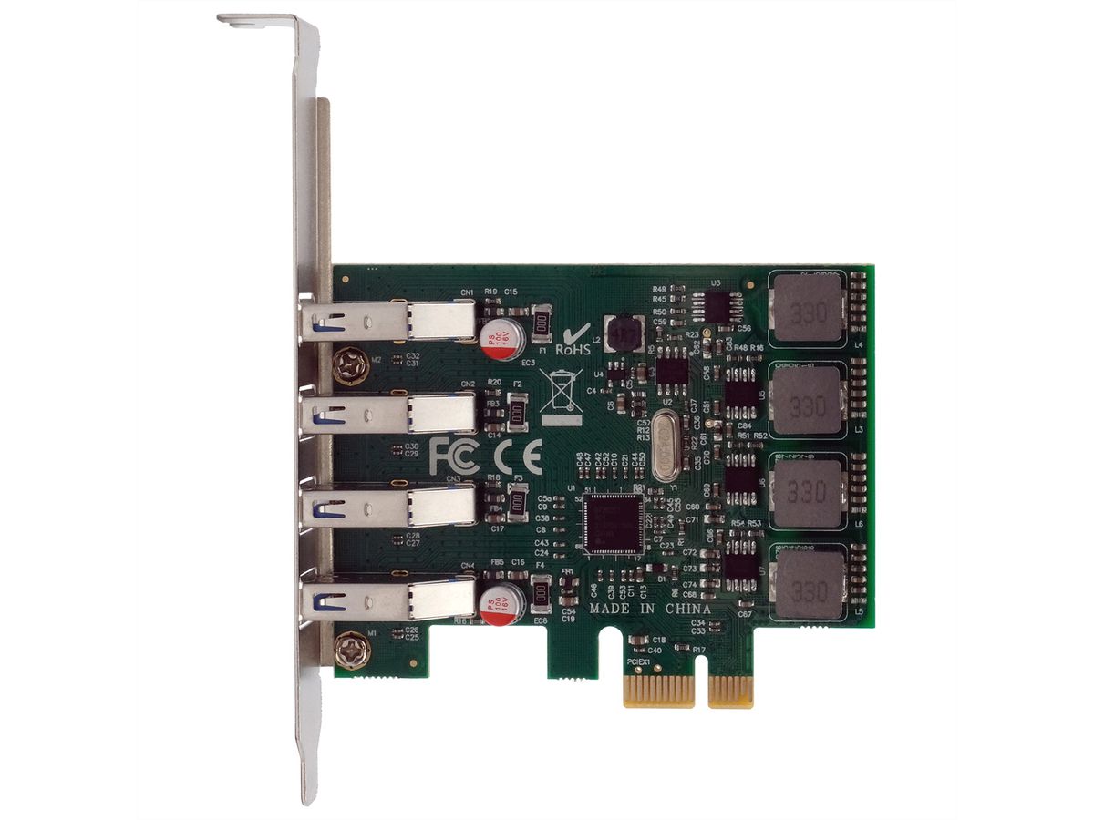 EXSYS EX-11194 4-Poorts USB 3.2 Gen 1 PCIe Kaart