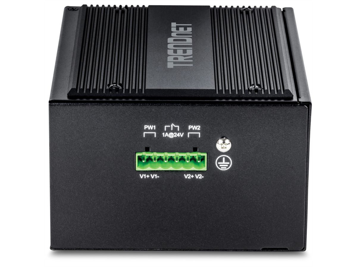 TRENDnet TI-PG262 DIN-Rail Switch, 26-poorts geharde industriële Gigabit PoE+