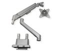 ROLINE Dual LCD Monitor Stand Pneumatic, Desk Clamp, Pivot, 2 Joints, silver