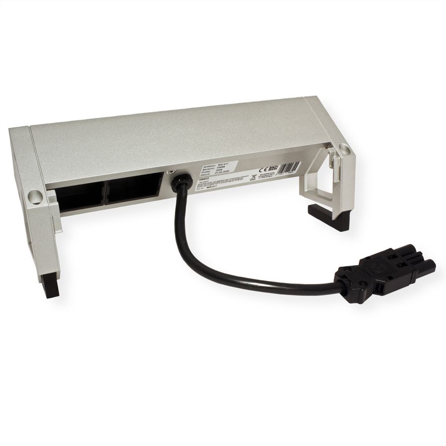 BACHMANN DESK2 2x Geaard stopcontact 2x ABD GST18 Inox