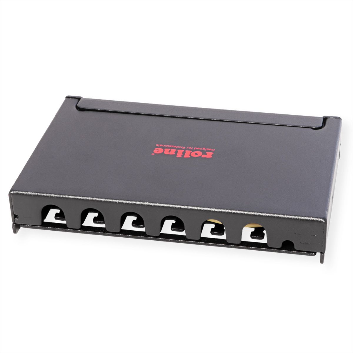 ROLINE Minipatchpaneel, Cat.6A/Cl.EA, 0,5U, 6x RJ45-poorten , afgeschermd, zwart