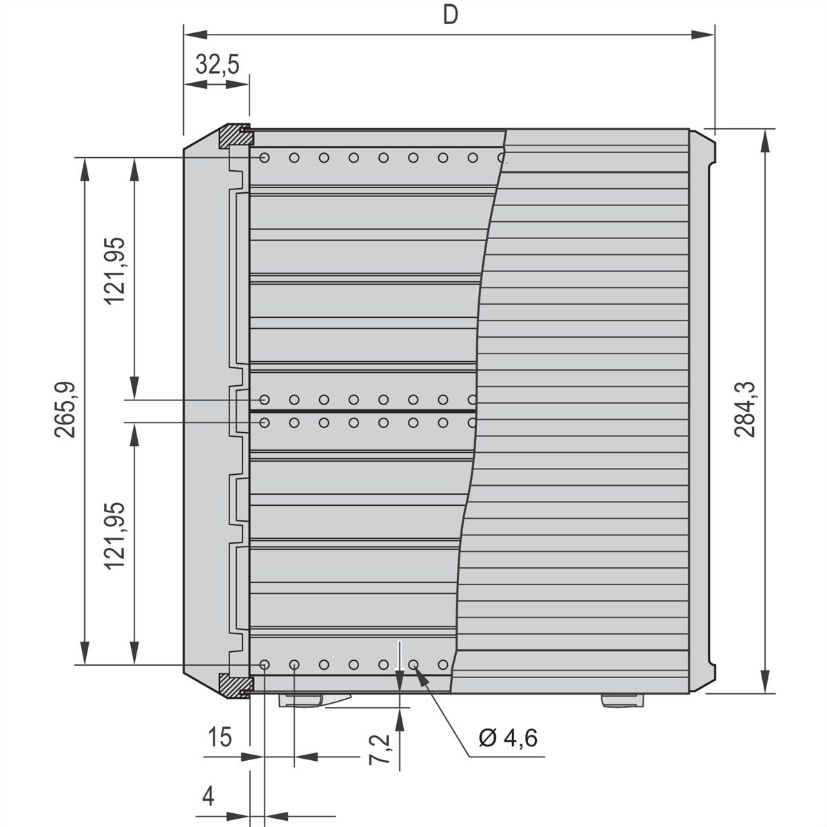 SCHROFF PropacPRO Complete Desktop Case, Shielded, 6 U, 84 HP, 446 mm