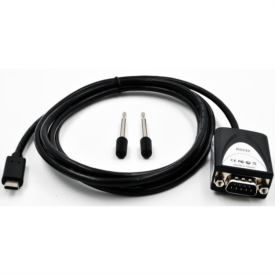 EXSYS EX-2311-2IS USB2.0 C zu 1 x RS-232 1,8m 15KV Überspannungsschutz FTDI Chip-Set, schwarz, 1,8 m
