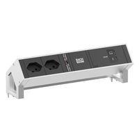 BACHMANN DESK2 2xCH 90° 1xUSB C/C 100W, L=0.2m INOX