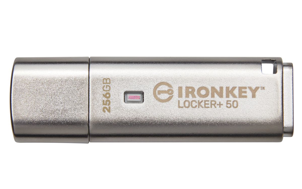 Kingston Technology IronKey Locker+ 50 USB flash drive 256 GB USB Type-A 3.2 Gen 1 (3.1 Gen 1) Zilver
