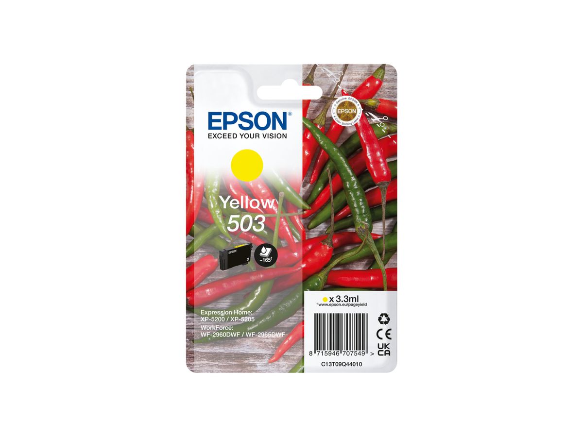 Epson 503 inktcartridge 1 stuk(s) Origineel Normaal rendement Geel