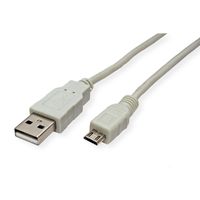 STANDAARD USB 2.0-kabel, USB A Male - Micro USB B Male, 0,8 m
