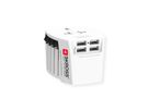 Skross MUV USB 4xA universele reisadapter, Wereldwijd