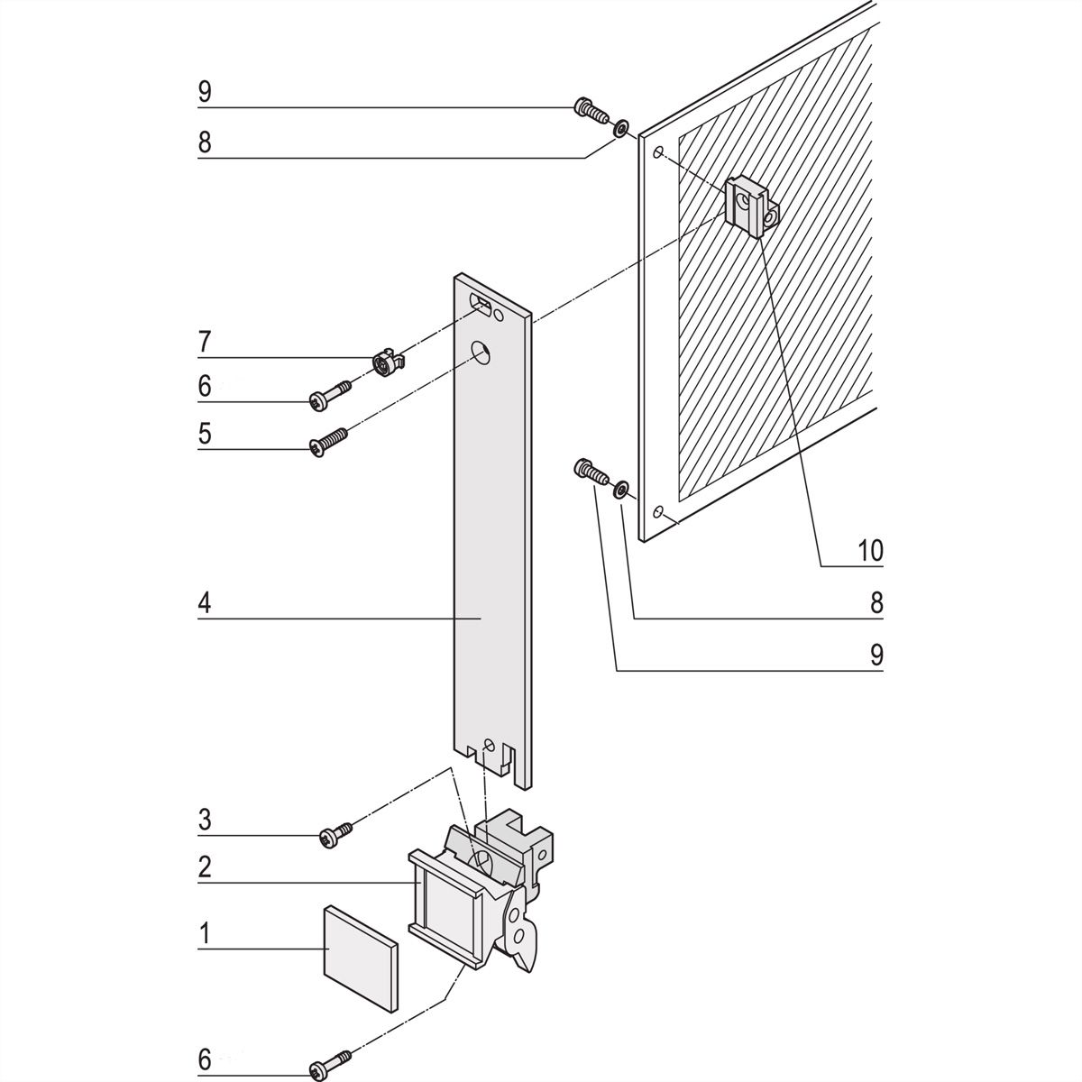 SCHROFF-insteekset met afzuiggreep type 2, niet-afgeschermd, grijs, 3 HE, 10 HE