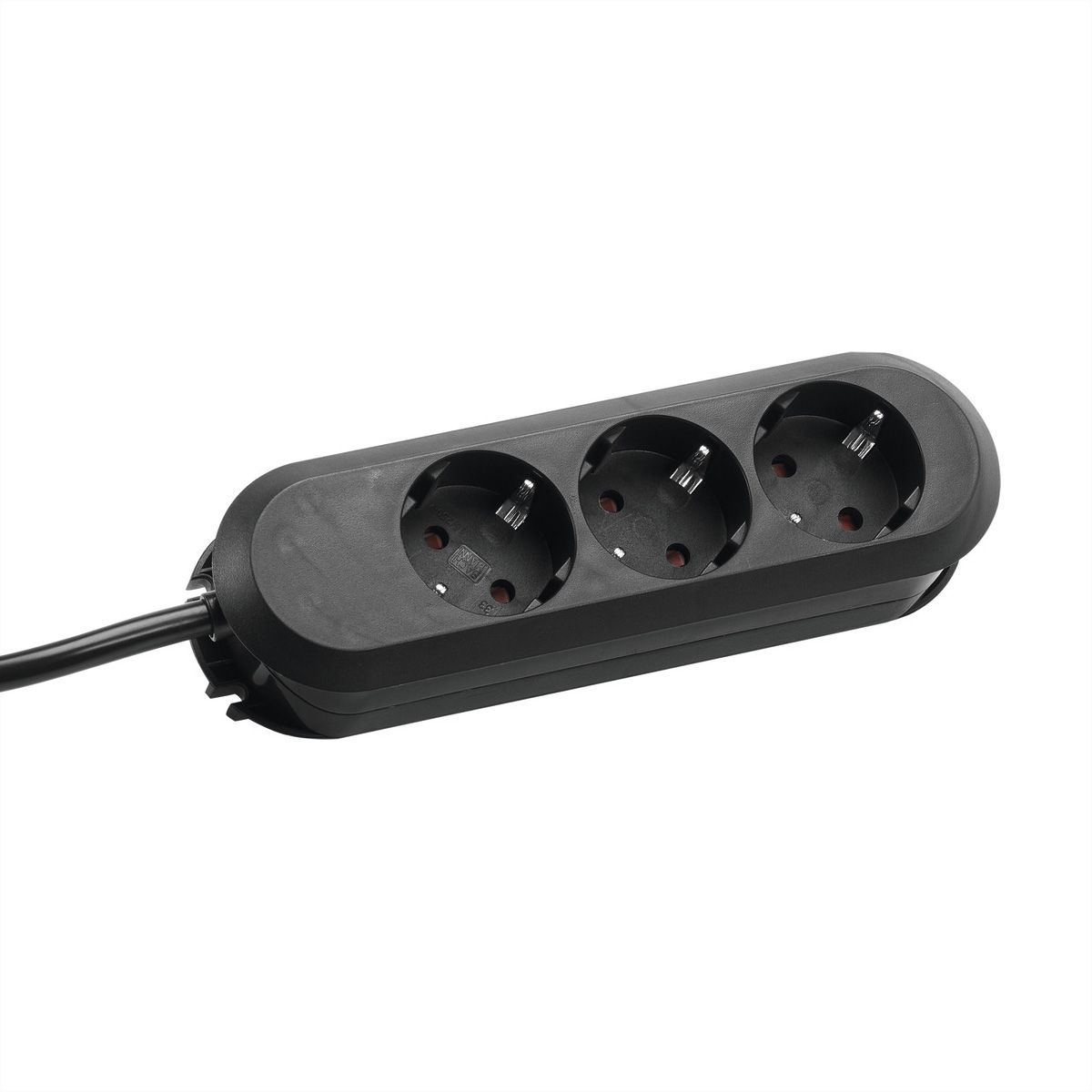 BACHMANN SMART socket strip 3x earthing contact, black, 1.5 m
