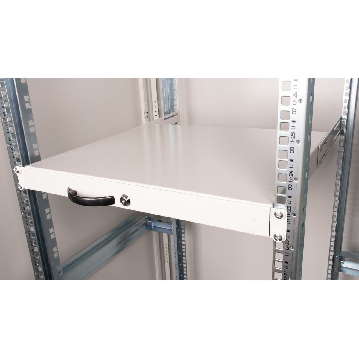 ROLINE 19-inch keyboard insert 1 U, 400 T lockable grey