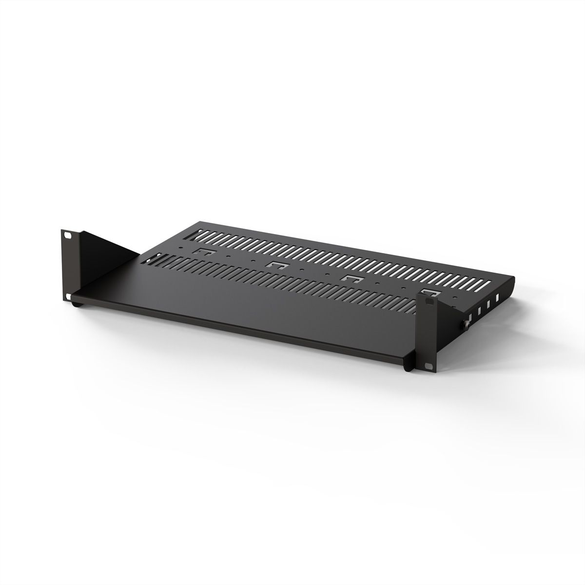 SCHROFF 19" Equipment Shelf, Depth-Adjustable, 430W 250D, RAL 7021