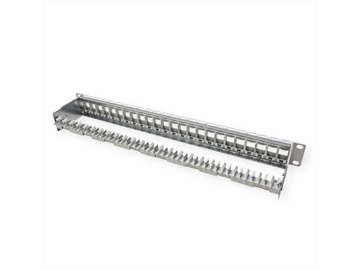 METZ CONNECT 19" Paneel 1HE Moduledrager leeg voor 24 modules (E-DAT of C6A)