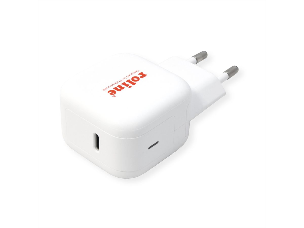 ROLINE USB Wall Charger, 1-Port, Type C, GaN, 20W