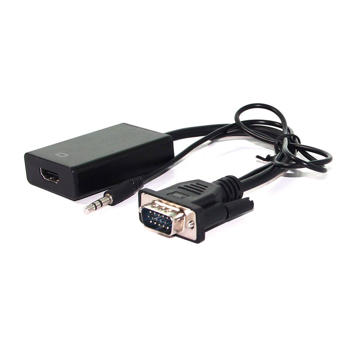 VALUE kabeladapter, VGA + audio naar HDMI, 0,15 m