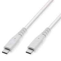 VALUE kabel kompatibel USB3.2 Gen2, met PD, C-C, M/M, 4K UHD-1, 10Gbit/s, Emark, 60W, wit, 3 m