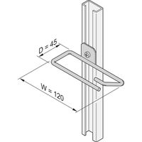 SCHROFF Cable Eye for C-Rail, Steel, 120 x 45 mm