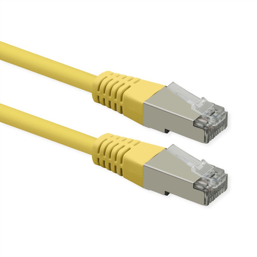 ROLINE patchkabel Cat.6 (klasse E), PoE, S/FTP (PiMF), geel, 0,3 m