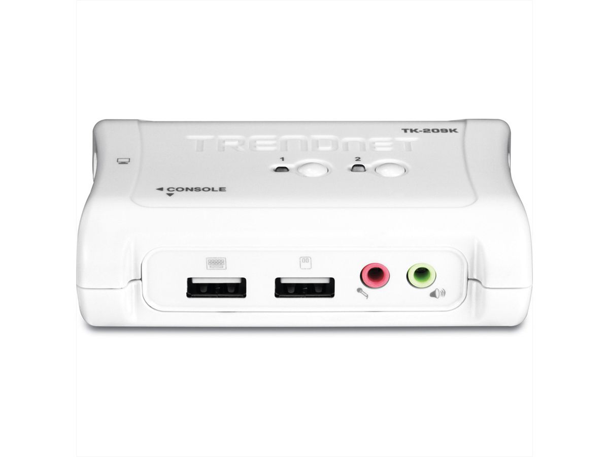 TRENDnet TK-209K KVM Switch 2-Port USB Kit mit Audio