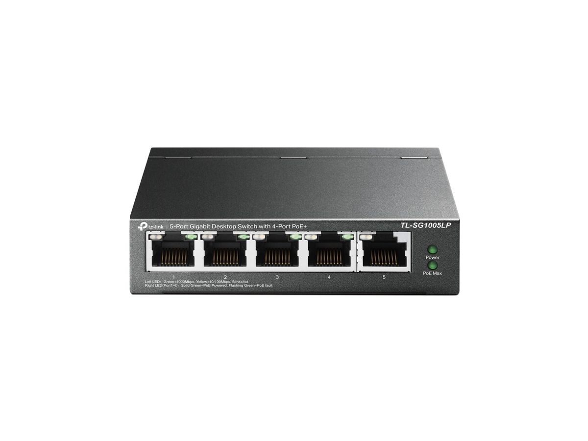 TP-Link TL-SG1005LP netwerk-switch Unmanaged Gigabit Ethernet (10/100/1000) Power over Ethernet (PoE) Zwart