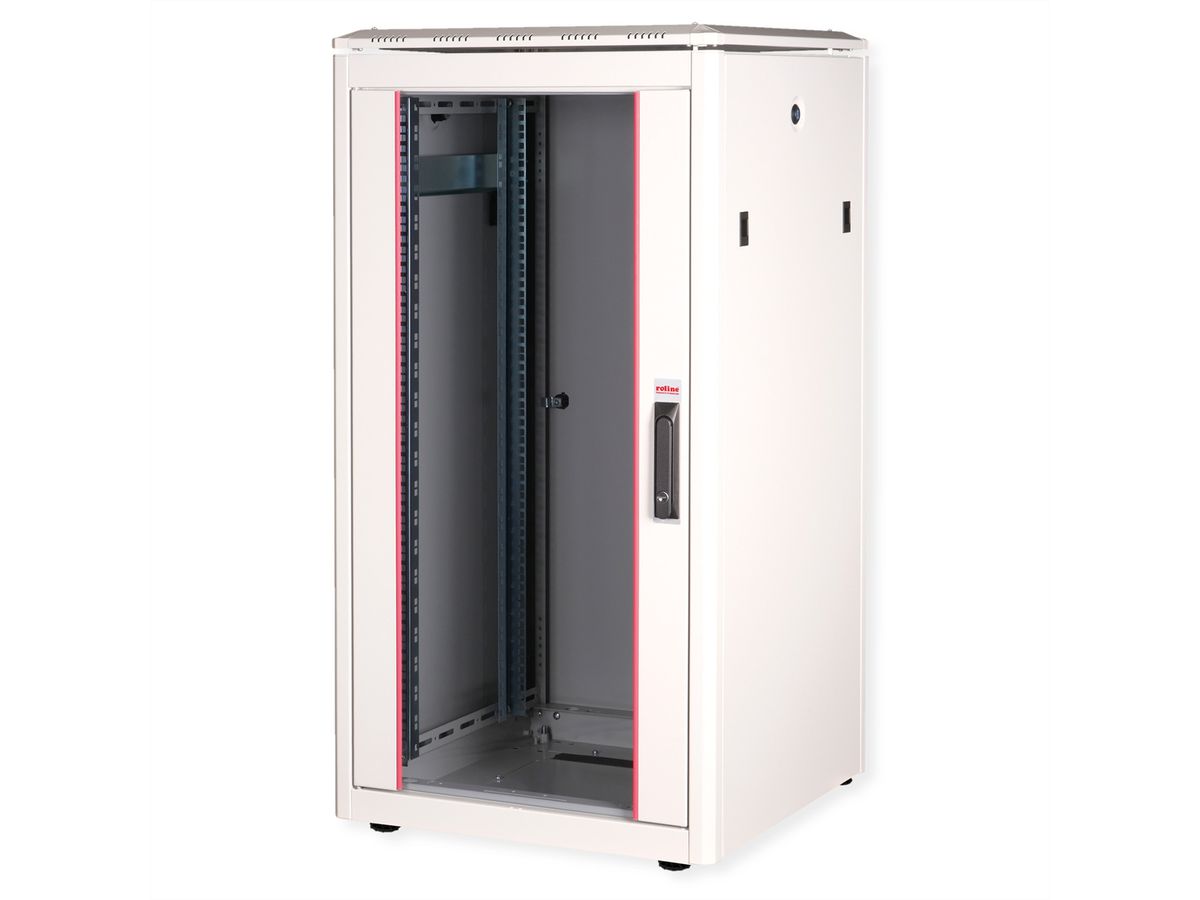 ROLINE 19-inch netwerkkast Pro 22 U, 600x600 BxD Glazen deur grijs