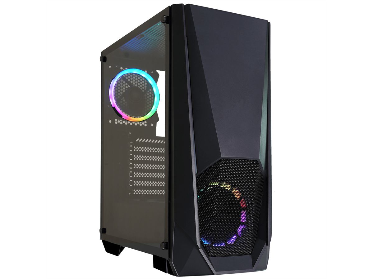 Xilence Xilent Blast X505.ARGB Gaming PC Case, RGB ATX Midi Tower, black