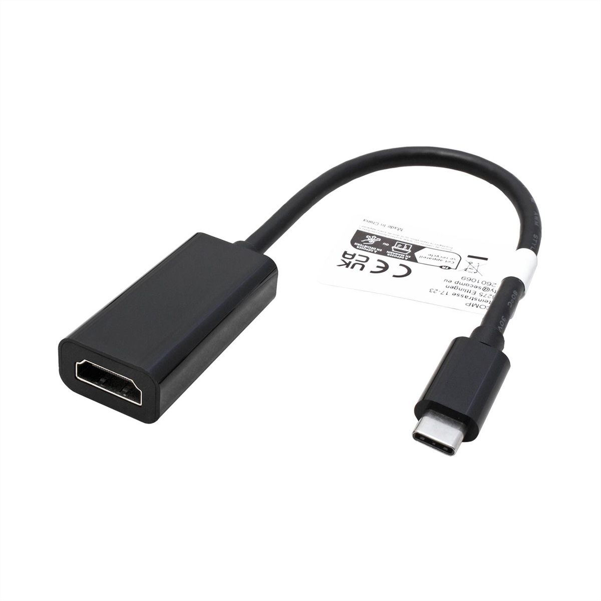 ROLINE Display-adapter USB Type-C - HDMI  , Male/Female, 8K60