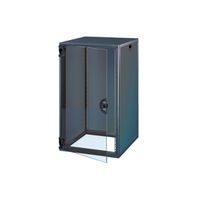 SCHROFF Novastar Cabinet With Glazed Door and Rear Panel, Slim-Line, RAL 7021, 945H 553W 600D