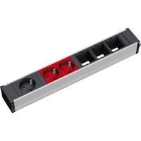 BACHMANN CONI 1xCEE7/3 2xCEE7/3 red, earthing contact 1xblack+2xred