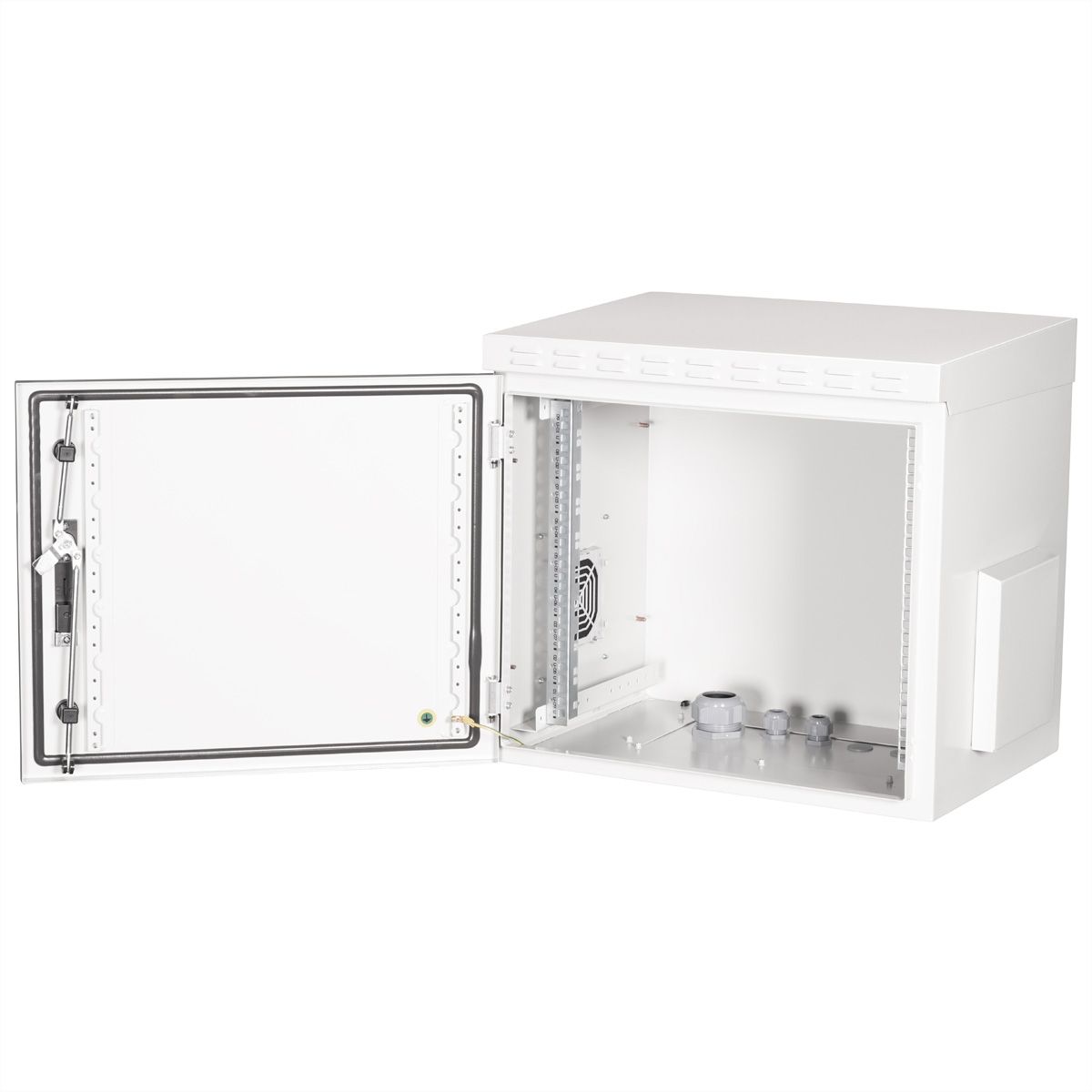 ROLINE 19-inch wall-mounted housing Pro 9 U, 600x450 WxD IP55 outdoor grey