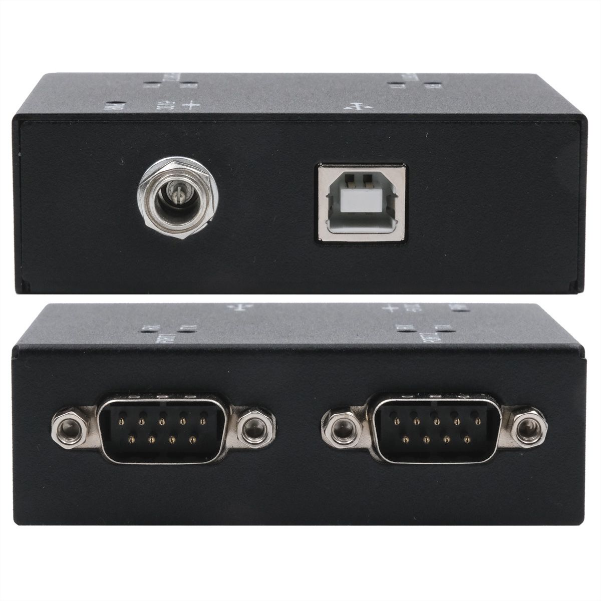 EXSYS EX-13072HM USB 2.0 naar 2 x seriële RS-232 poorten metalen behuizing FTDI chipset