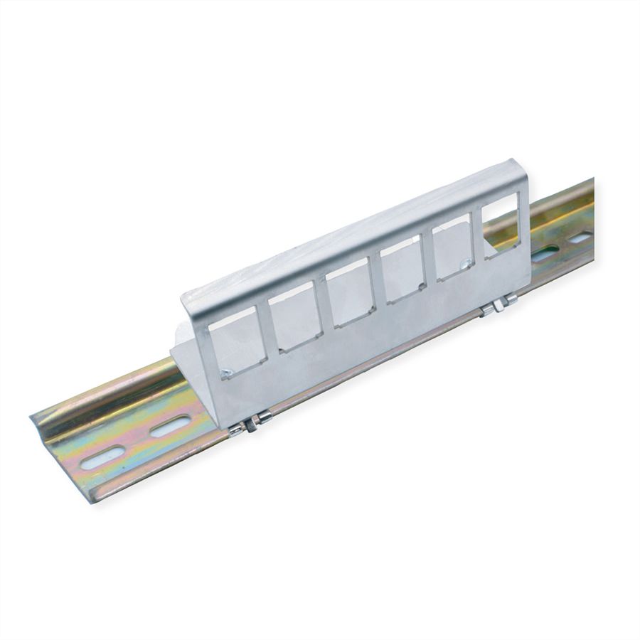 VALUE - DIN-rail adapter leeg, voor 6 keystones