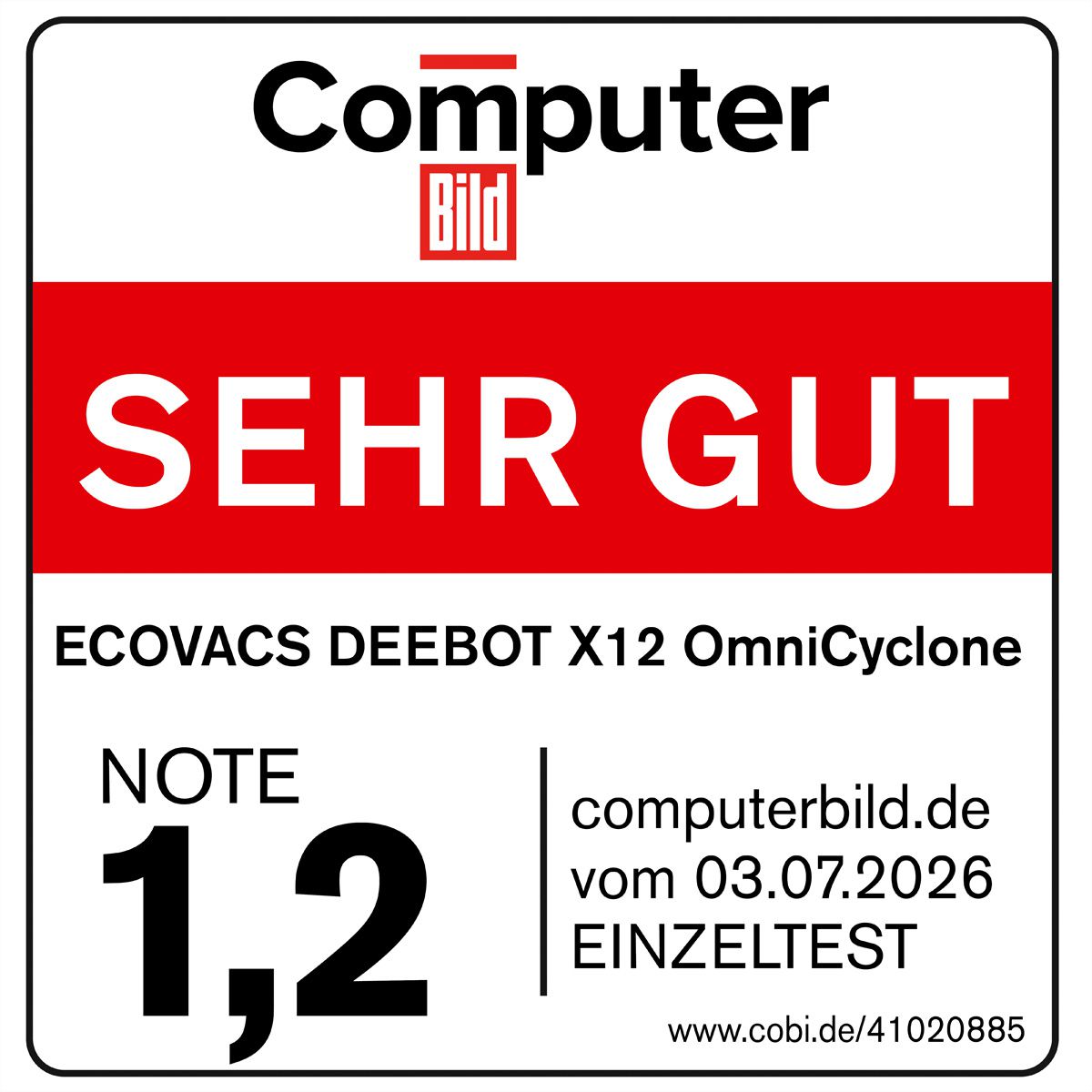 Ecovacs DEEBOT X12 OmniCyclone EU