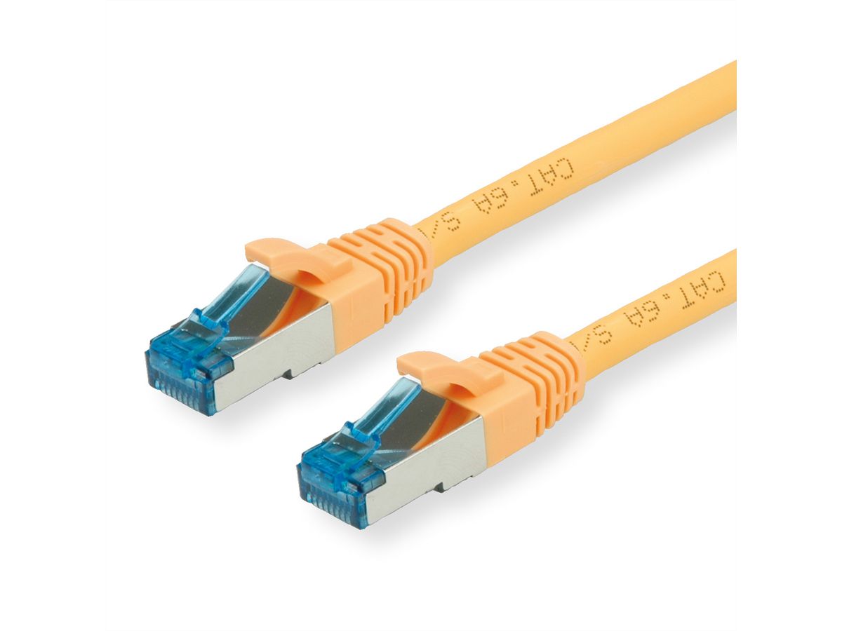 VALUE S/FTP Patch Cord Cat.6A (Class EA), yellow, 0.5 m