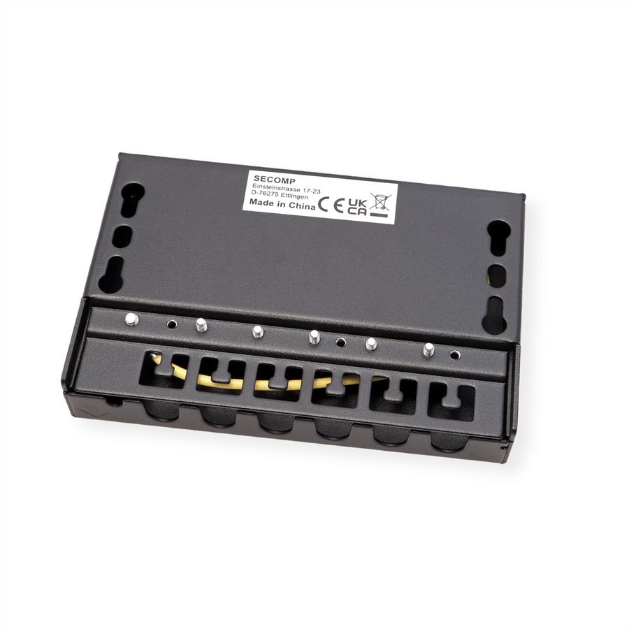 ROLINE Minipatchpaneel, Cat.6A/Cl.EA, 0,5U, 6x RJ45-poorten , afgeschermd, zwart
