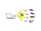 ROLINE USB 3.2 Gen 1 Hub, 4 Ports, Type A+C host connection cable