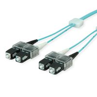 EasyLan Patch cables LED-Duplex 50/125µm OM3, SC/SC, turquoise, 1 m