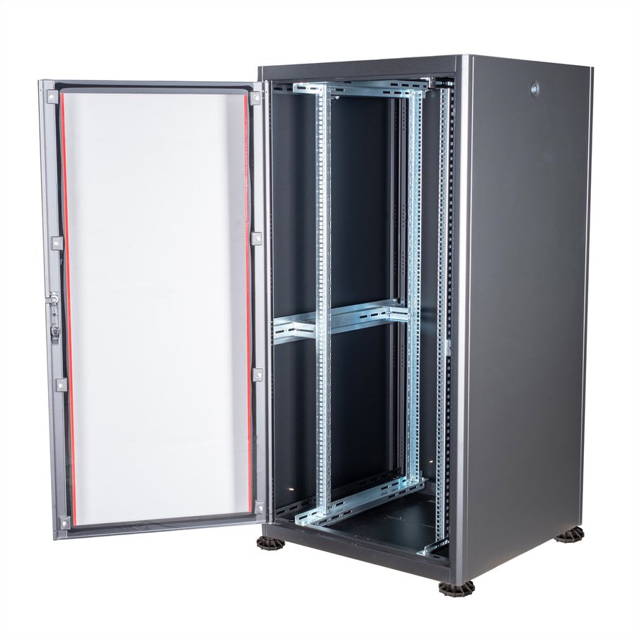 ROLINE 19-inch network cabinet Basic 32 U, 600x600 WxD glass door black