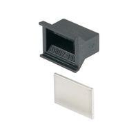 SCHROFF kunststof handgreep trapeziumvormig zwart, 4 pk