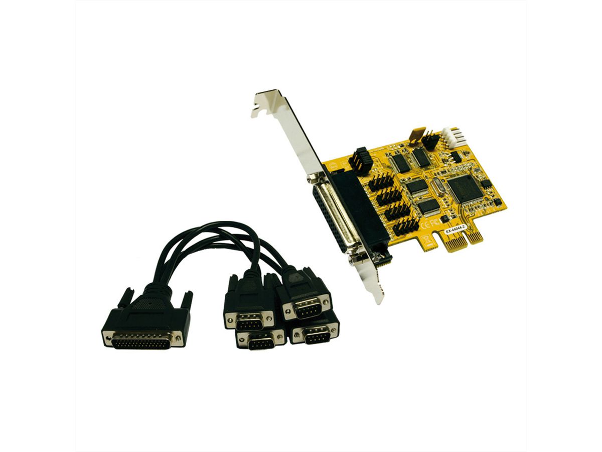 EXSYS EX-44044-2 PCI Express x1 kaart 4x serieel RS-232