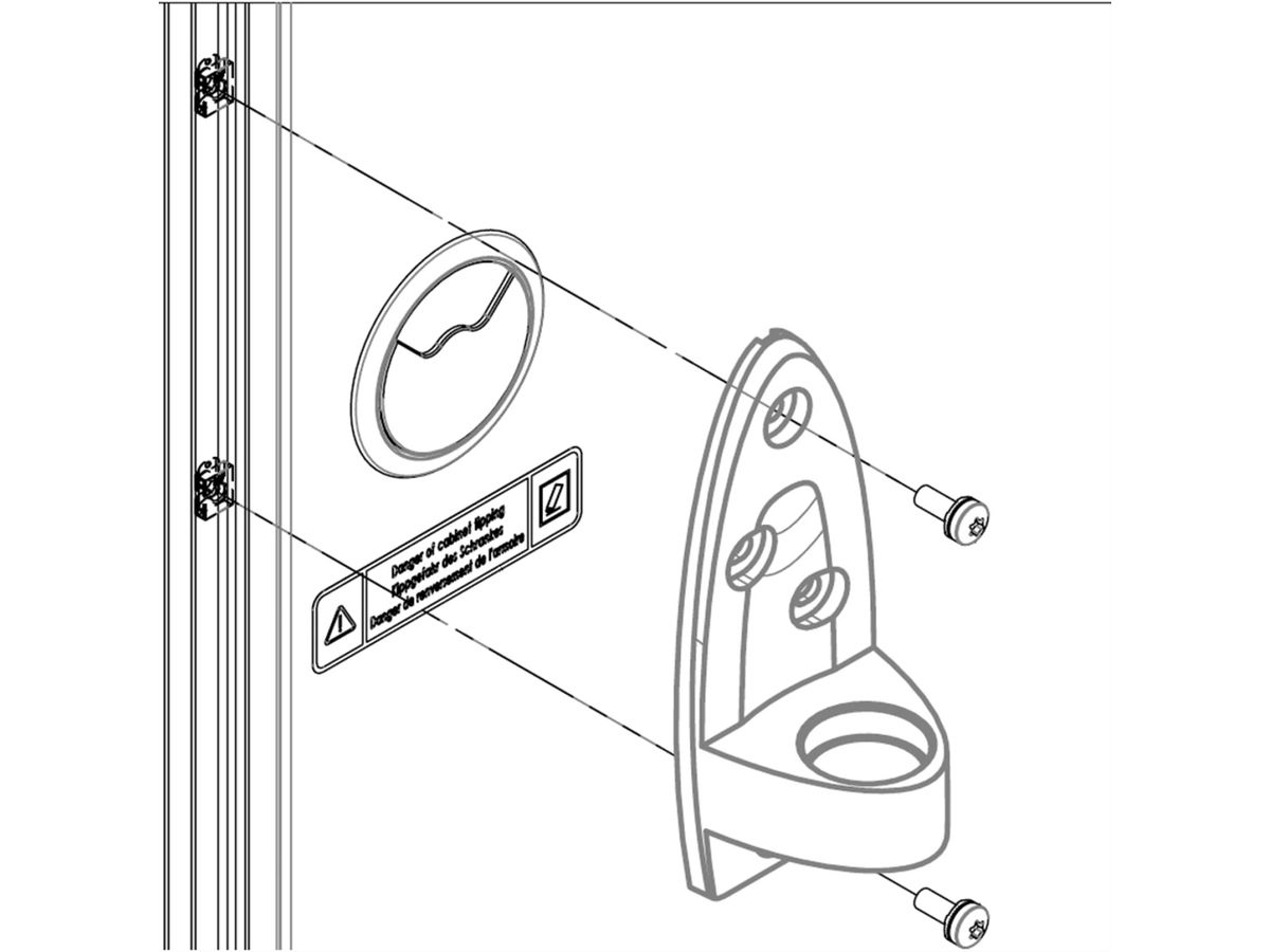 SCHROFF Monitor Arm Mounting Kit for Novastar HD Cabinet