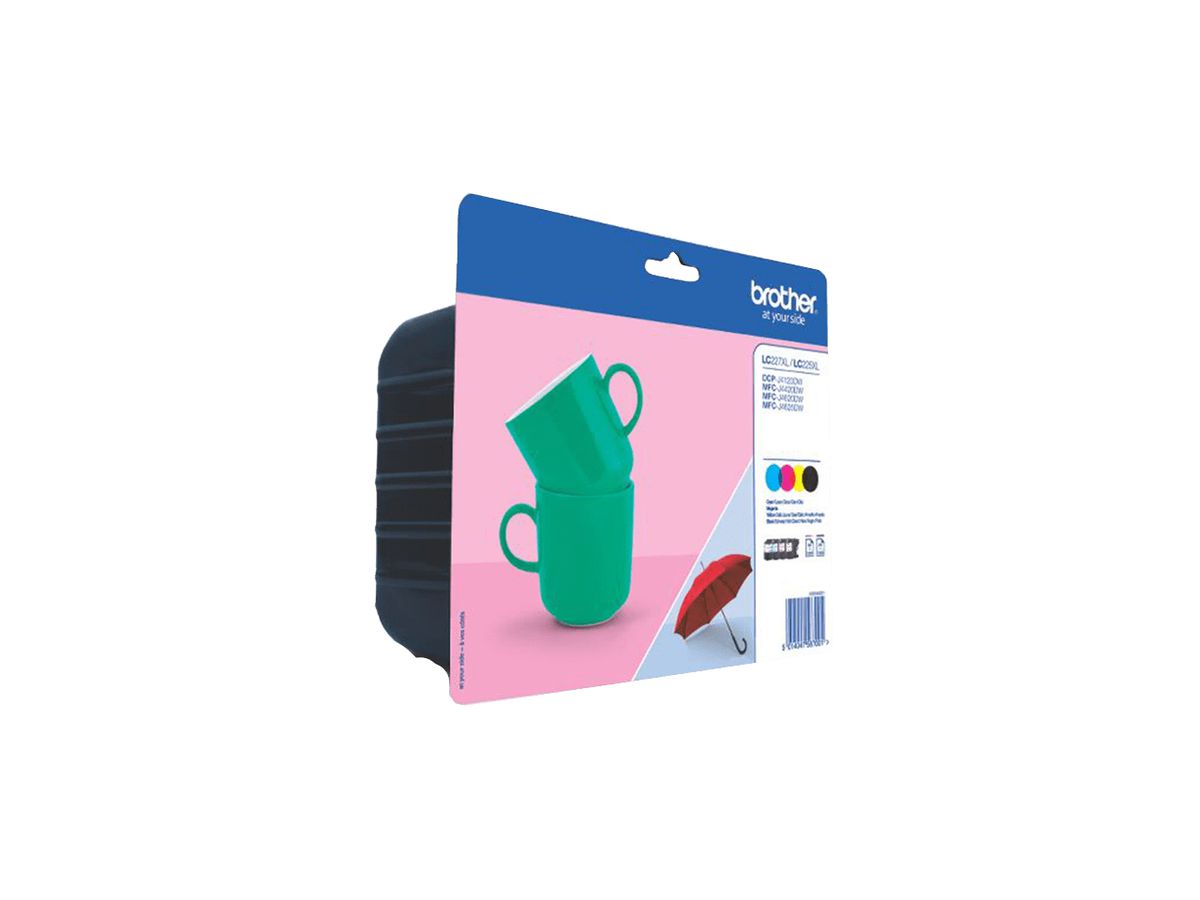 Brother LC-227XLVALBP inktcartridge 4 stuk(s) Origineel Zwart, Cyaan, Magenta, Geel