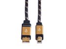 ROLINE GOLD USB 2.0 kabel, type A-B, Retail Blister, 3 m