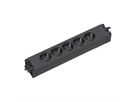 BACHMANN STEP BASE 5x earthing contact, black