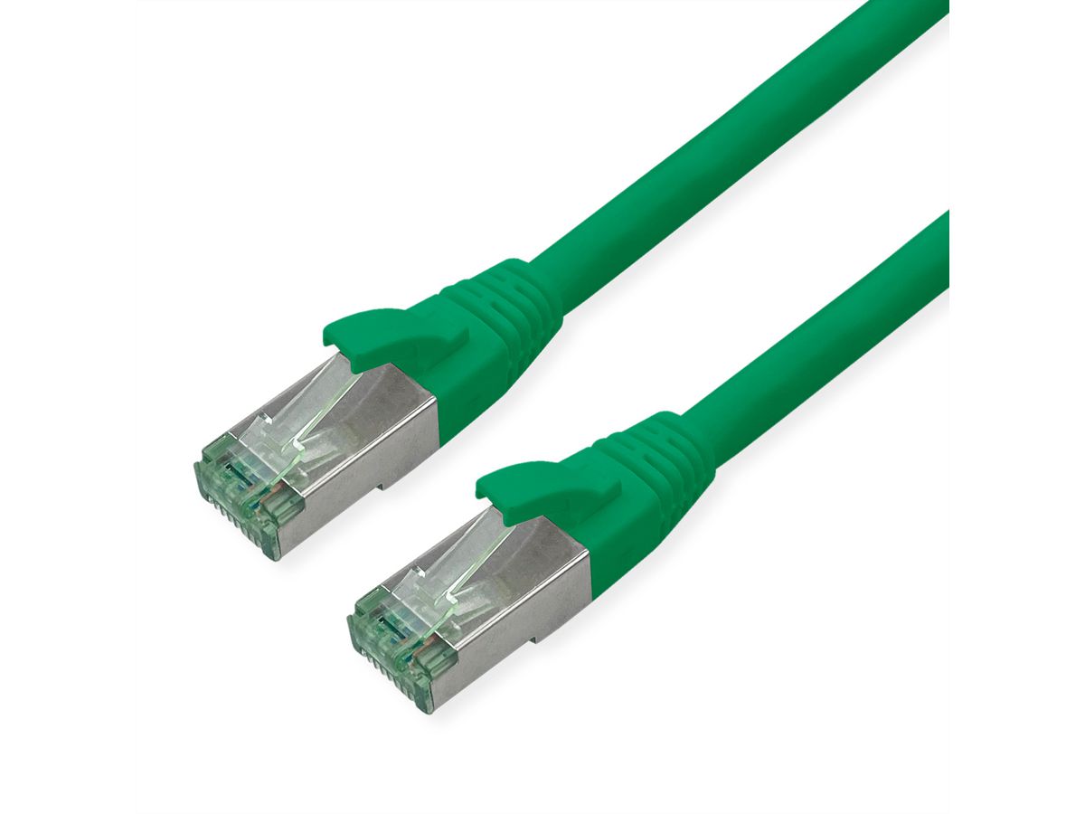 ROLINE RM Patchkabel Cat.6A S/FTP (PiMF), groen, 1 m