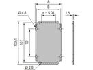 SCHROFF montageframe insteekmodule achterpaneel glad, 3 HE, 10 HE